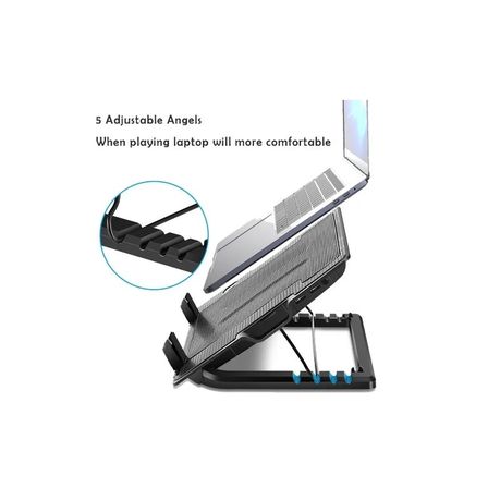 Mikuso NCP-235 Laptop Cooling Pad & Stand – Adjustable, Super Silent Fan, Anti-Slip, 6"–17" Laptops
