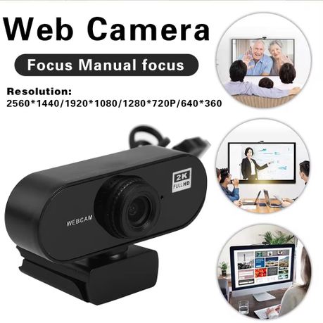 2K HD Webcam with Built-in Microphone for Laptop & PC