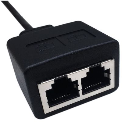 RJ45 Cable Male to 2 Female Adapter