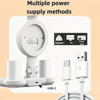 Adjustable Folding LED Desk Lamp with Fan & Clock – 3-in-1 Desk Organizer