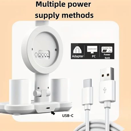 Adjustable Folding LED Desk Lamp with Fan & Clock – 3-in-1 Desk Organizer
