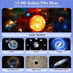 LED Planetarium Star Galaxy Projector Starry Sky Night with 12 Planet Discs