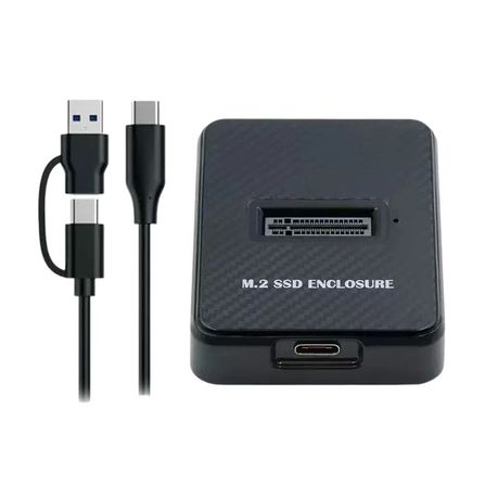 M.2 NGFF SATA SSD Docking Enclosure – USB 3.0/USB-C NVMe M-Key External Cable Dock