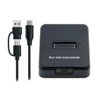 M.2 NGFF SATA SSD Docking Enclosure – USB 3.0/USB-C NVMe M-Key External Cable Dock
