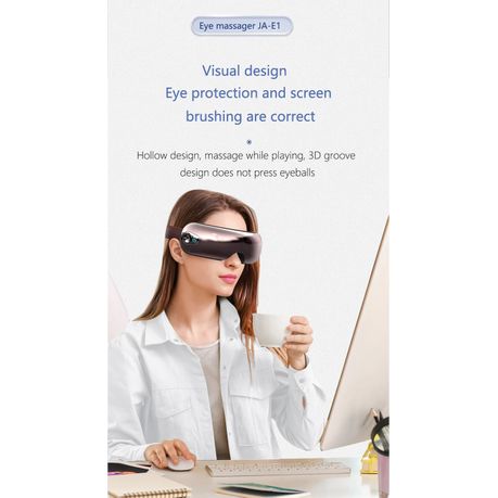 Bluetooth Eye Massager with Heat & Music – JA-E1 (Brown)