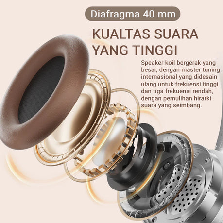 Retro Style Wireless Bluetooth Headset CXT-17 with Mic, Stereo Bass