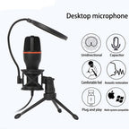 Professional USB Microphone With RGB Lighting & Tripod – ME4-USB