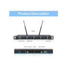 Tuga Wireless Lavalier & Handheld Microphone System for Camera – 4-Channel UHF