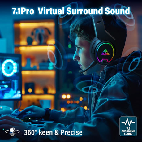 SONGZEN S4 PRO Wireless Gaming Headset RGB with Mic