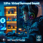 SONGZEN S4 PRO Wireless Gaming Headset RGB with Mic