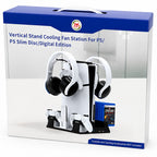 JYS Cooling Fan Vertical Stand for PS5 Disc & Digital Editions