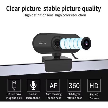 2K HD Webcam with Built-in Microphone for Laptop & PC