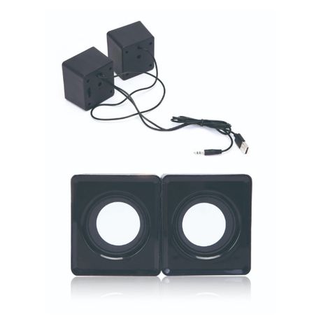 YSD Mini Digital USB Wired Speaker – Black, 2.0 Multimedia Computer Speakers