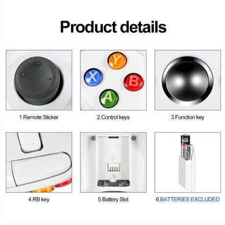 Xbox-360 Gaming Wireless Controller for PS3 / PC / Android - White