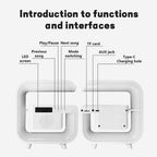 G3 Mini 5-in-1 Wireless Charging Bluetooth Speaker with LED Clock