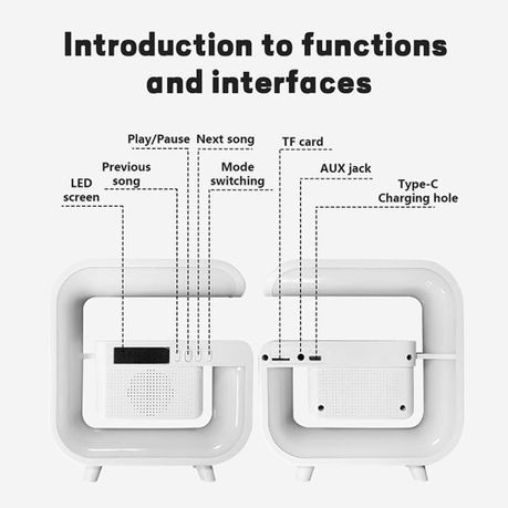 G3 Mini 5-in-1 Wireless Charging Bluetooth Speaker with LED Clock