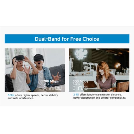 Pix-Link AC09Q Wireless 5G Repeater – AC3800M, Dual Band WiFi Extender with 4 Antennas