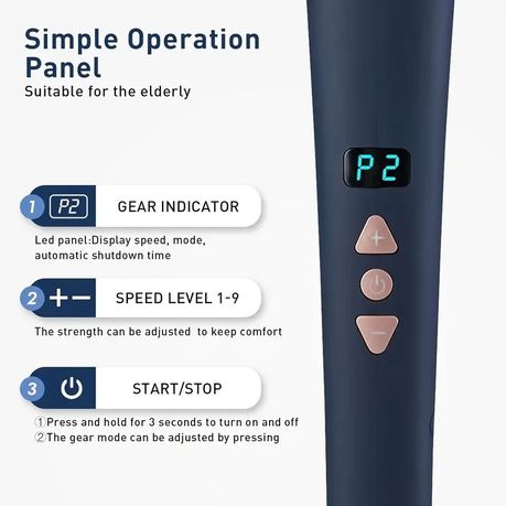 Rechargeable Deep Tissue Percussion Massage Gun – SE-198 (Blue)