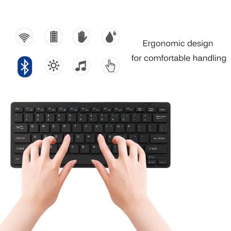 Mini Wireless Bluetooth Keyboard – Ultra-Thin Portable Keyboard