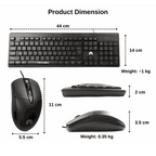 Mikuso KB-C049 Wired Keyboard & Mouse Combo – 104 Keys, 1200 DPI