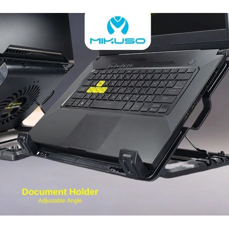 Mikuso NCP-235 Laptop Cooling Pad & Stand – Adjustable, Super Silent Fan, Anti-Slip, 6"–17" Laptops