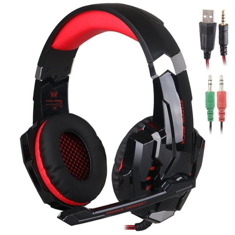 G9000 Gaming Headset with Mic – Red (PS4, Xbox One, PC)