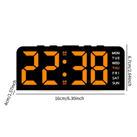 GH9001 Digital Alarm Clock With LED, Dual Alarm