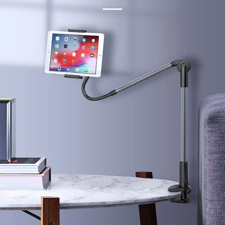 Lazy Bracket Tablet Holder Gooseneck Stand 4.6–11 inch