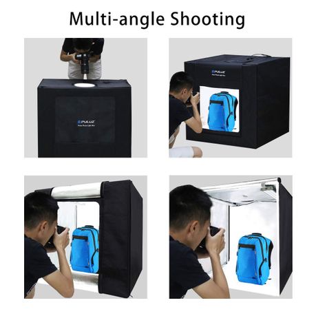 Puluz 80cm LED Portable Photo Studio Lightbox with 3 Colour Backdrops