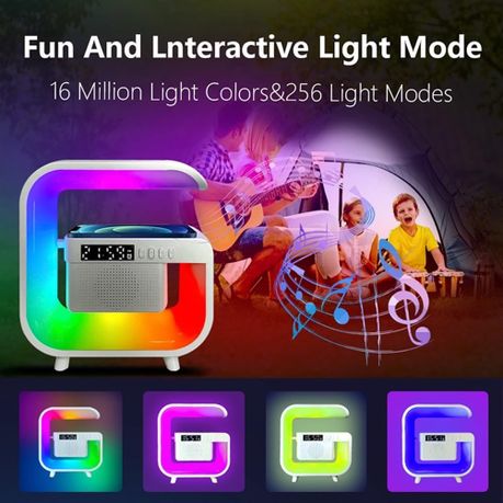 G3 Mini 5-in-1 Wireless Charging Bluetooth Speaker with LED Clock