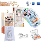 M333 Transparent Dual Mode Wireless Mouse – Rechargeable RGB Mouse