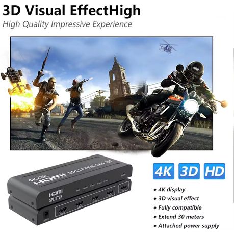 HDMI Splitter 1x4 – UHD 4K x 2K 1080P + 3D – Version 1.4b (GC)