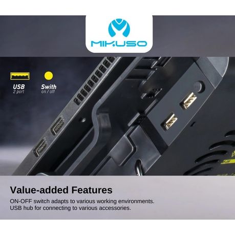 Mikuso NCP-235 Laptop Cooling Pad & Stand – Adjustable, Super Silent Fan, Anti-Slip, 6"–17" Laptops