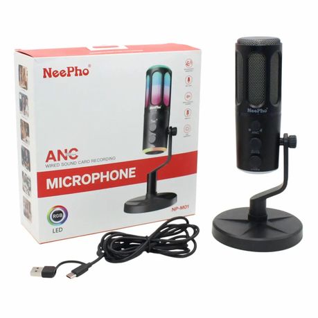 NeePho NP-M01 USB Microphone RGB ANC for Streaming