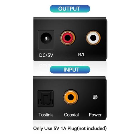 Digital to Analog Audio Converter – Optical to RCA for Stereo Sound