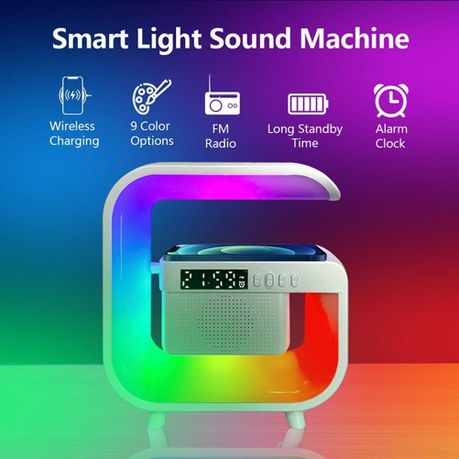 G3 Mini 5-in-1 Wireless Charging Bluetooth Speaker with LED Clock