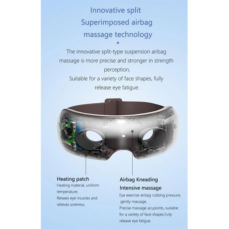 Bluetooth Eye Massager with Heat & Music – JA-E1 (Brown)