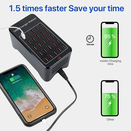 150W 30-Port USB Desktop Charging Station – YFY-A75