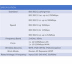 Pix-Link LV-AC27Q Wireless-AC Dual Band WiFi Repeater – 1200Mbps, AC2800, Dual Band Extender