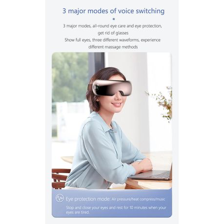 Bluetooth Eye Massager with Heat & Music – JA-E1 (Brown)