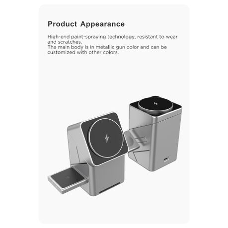 3-in-1 Magnetic Wireless Charger XW-10 – 15W Fast Charging Stand
