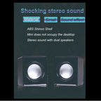 YSD Mini Digital USB Wired Speaker – Black, 2.0 Multimedia Computer Speakers