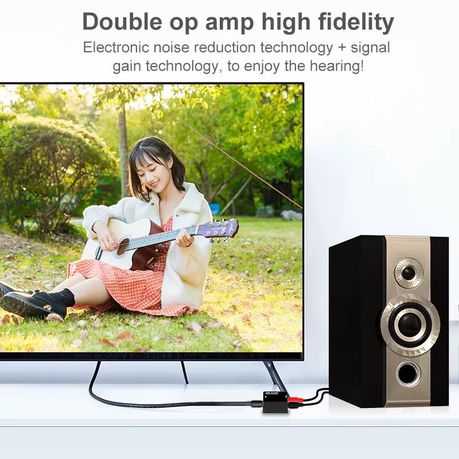 Digital to Analog Audio Converter – Optical to RCA for Stereo Sound