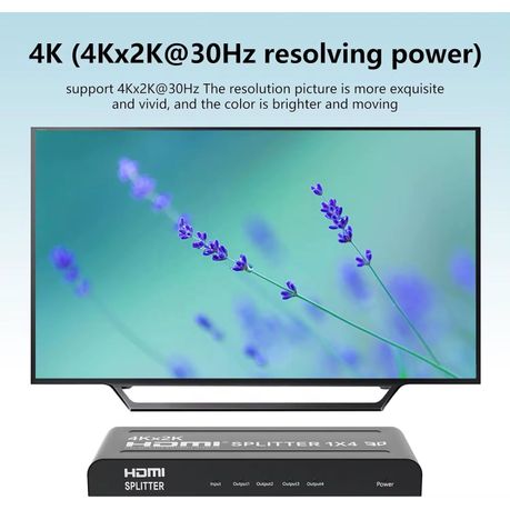 HDMI Splitter 1x4 – UHD 4K x 2K 1080P + 3D – Version 1.4b (GC)