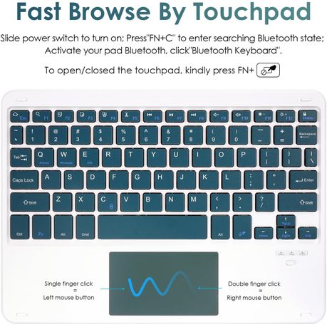 Smart Keyboard Case with Touchpad for iPad Pro 11" & iPad Air 10.9"