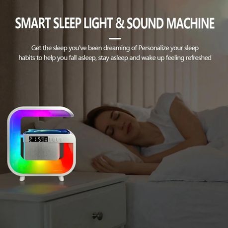 G3 Mini 5-in-1 Wireless Charging Bluetooth Speaker with LED Clock