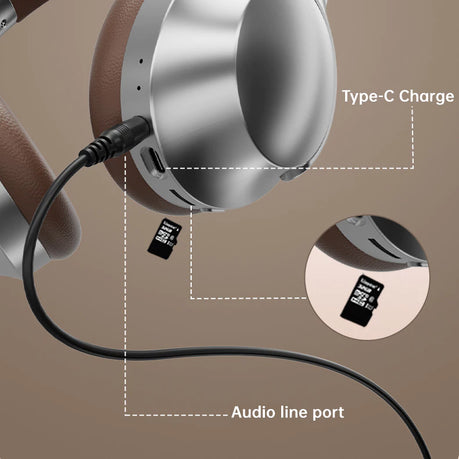 Retro Style Wireless Bluetooth Headset CXT-17 with Mic, Stereo Bass
