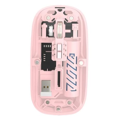 Q-12 Transparent Wireless Mouse – Dual Mode (2.4G + Bluetooth) | RGB | Rechargeable | For PC, Laptop, Mac & iPad