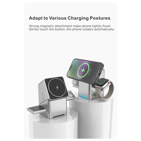 3-in-1 Magnetic Wireless Charger XW-10 – 15W Fast Charging Stand