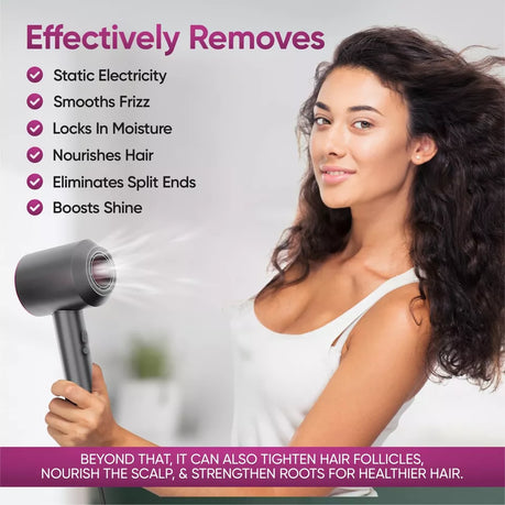 Professional Leafless Hair Dryer With 5 Styling Attachments